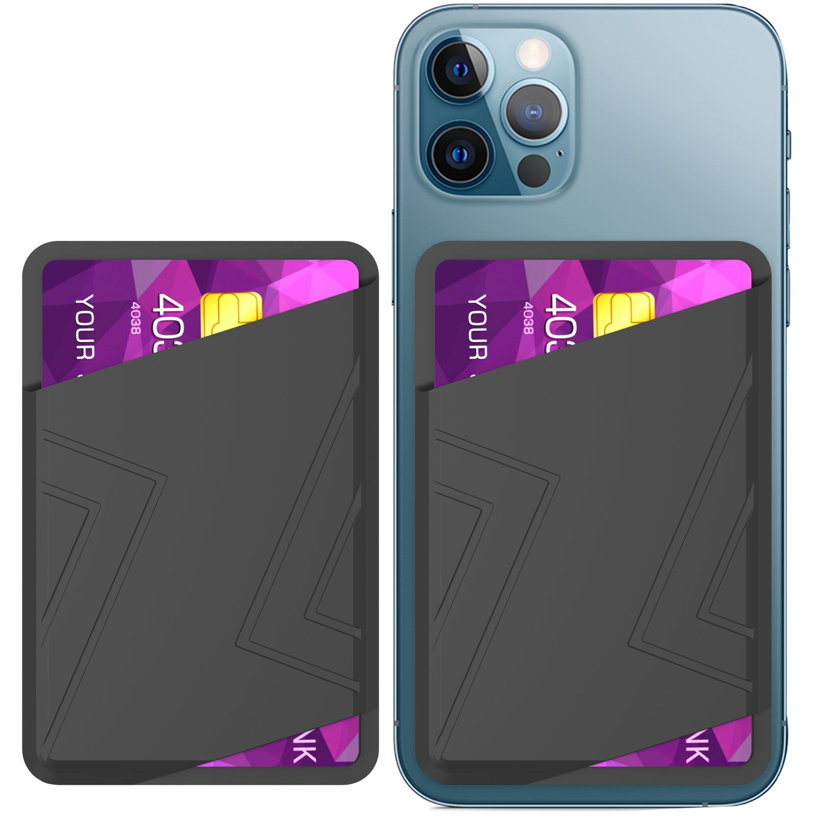 AHASTYLE PT133-C Magnetic Card Holder Silicone Phone Credit Card Sleeve Pocket AHASTYLE PT133-C Magnetic Card Holder Silicone Phone Credit Card Sleeve Pocket